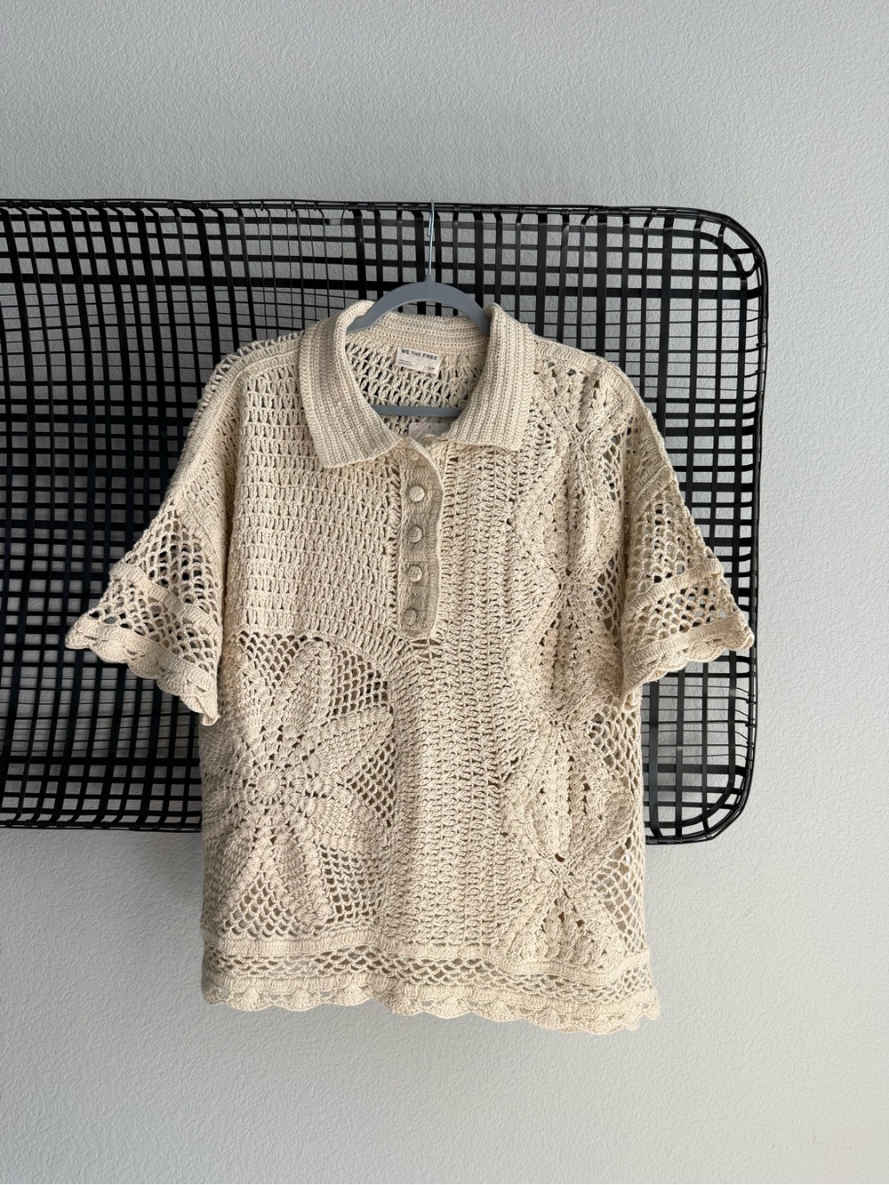 Free people We The Free Dahlia Crochet Polo
